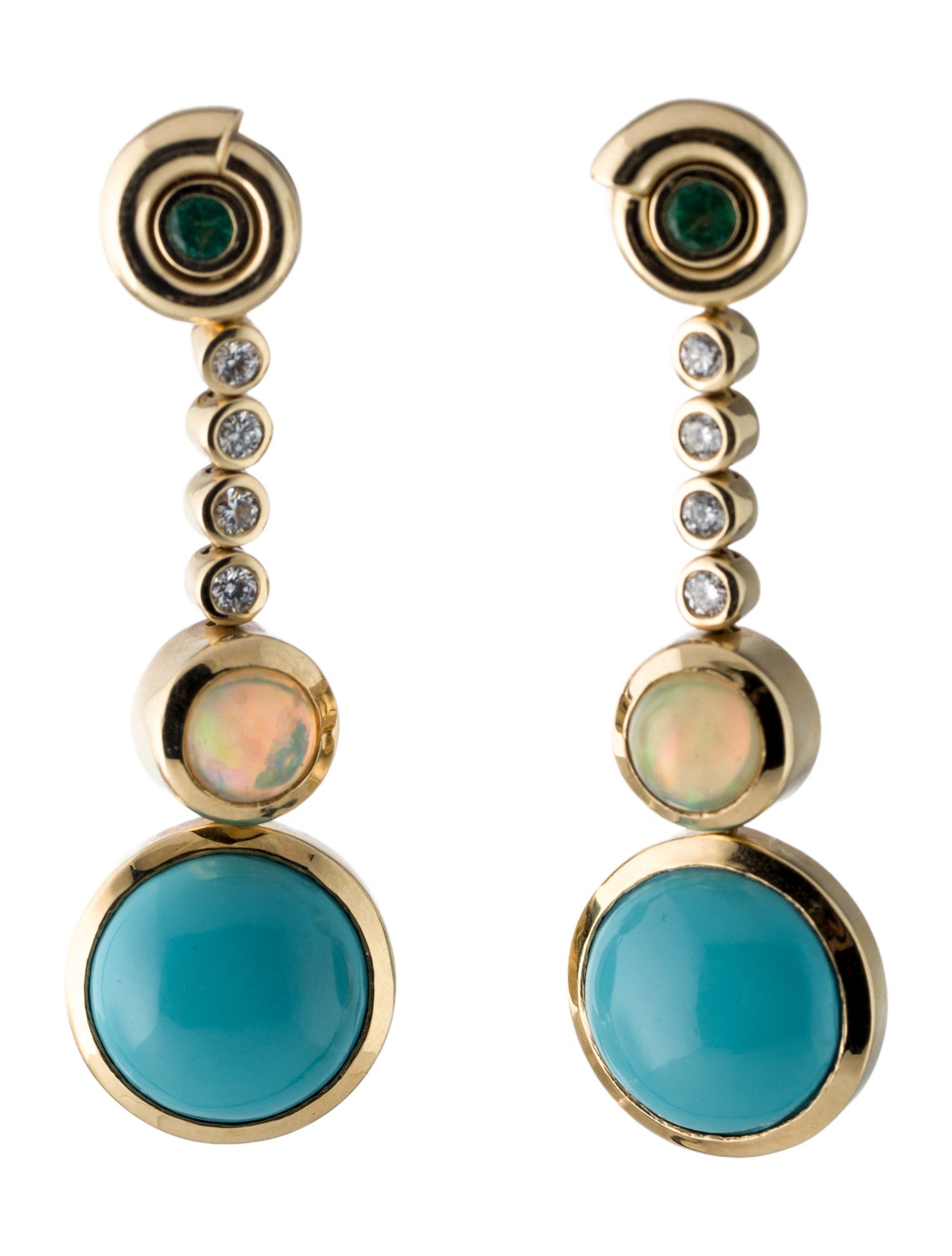 Mason and Books 14K Diamond & Multistone Aristotle Convertible Drop Earrings