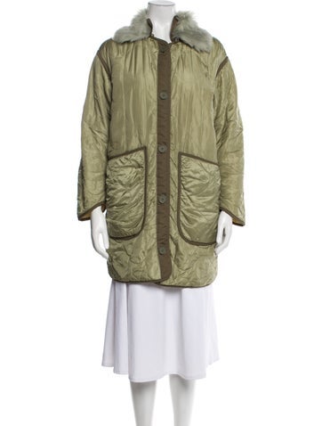 Marfa Stance Coats Colorblock Pattern Faux Fur Coat S