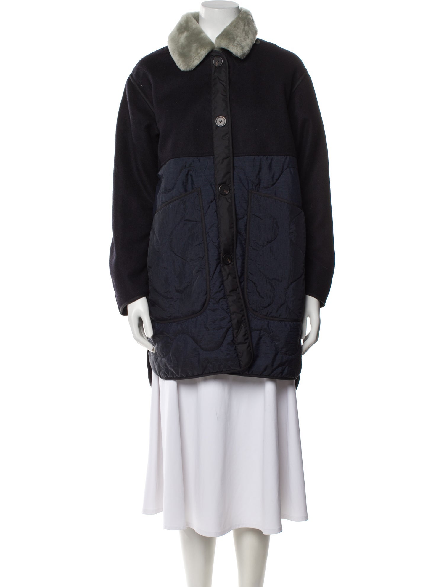 Marfa Stance Nylon Printed Fur Coat