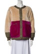 Marfa Stance Shearling Colorblock Pattern Fur Jacket