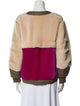 Marfa Stance Shearling Colorblock Pattern Fur Jacket