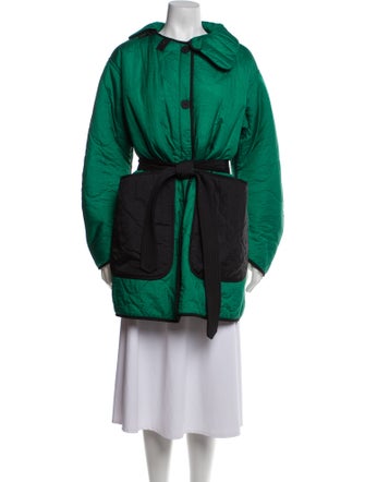 Marfa Stance Nylon Colorblock Pattern Fur Jacket