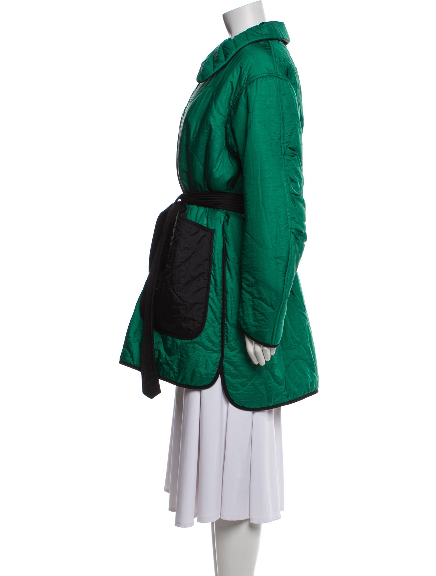 Marfa Stance Nylon Colorblock Pattern Fur Jacket