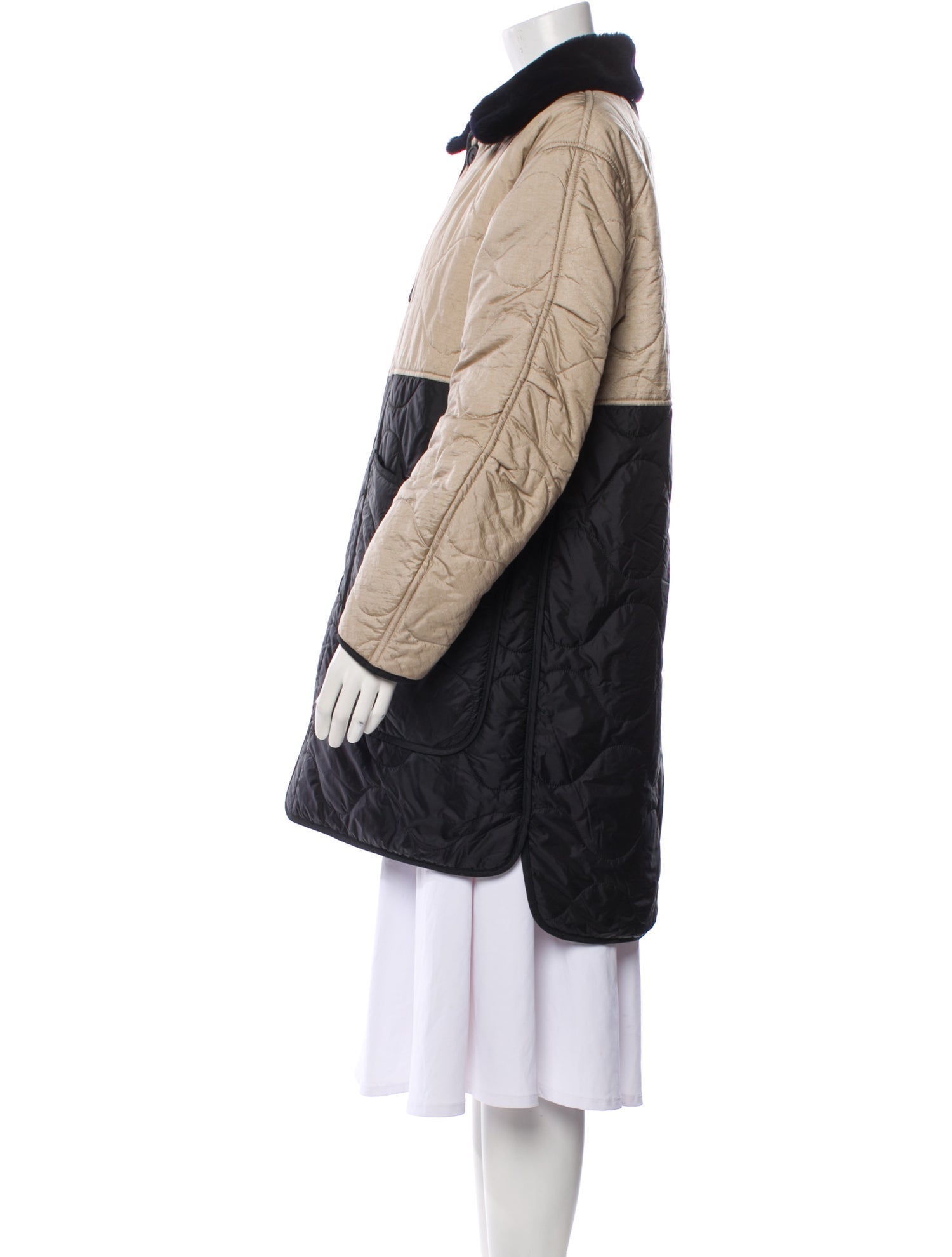 Marfa Stance Reversible Colorblock Pattern Coat