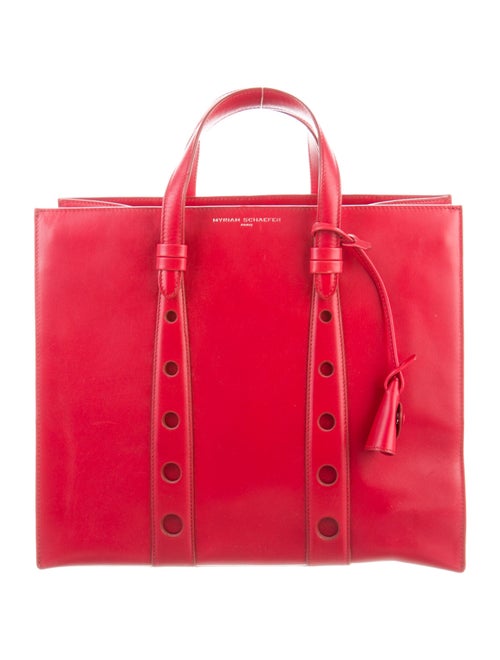 Myriam Schaefer Primo Leather Tote Red
