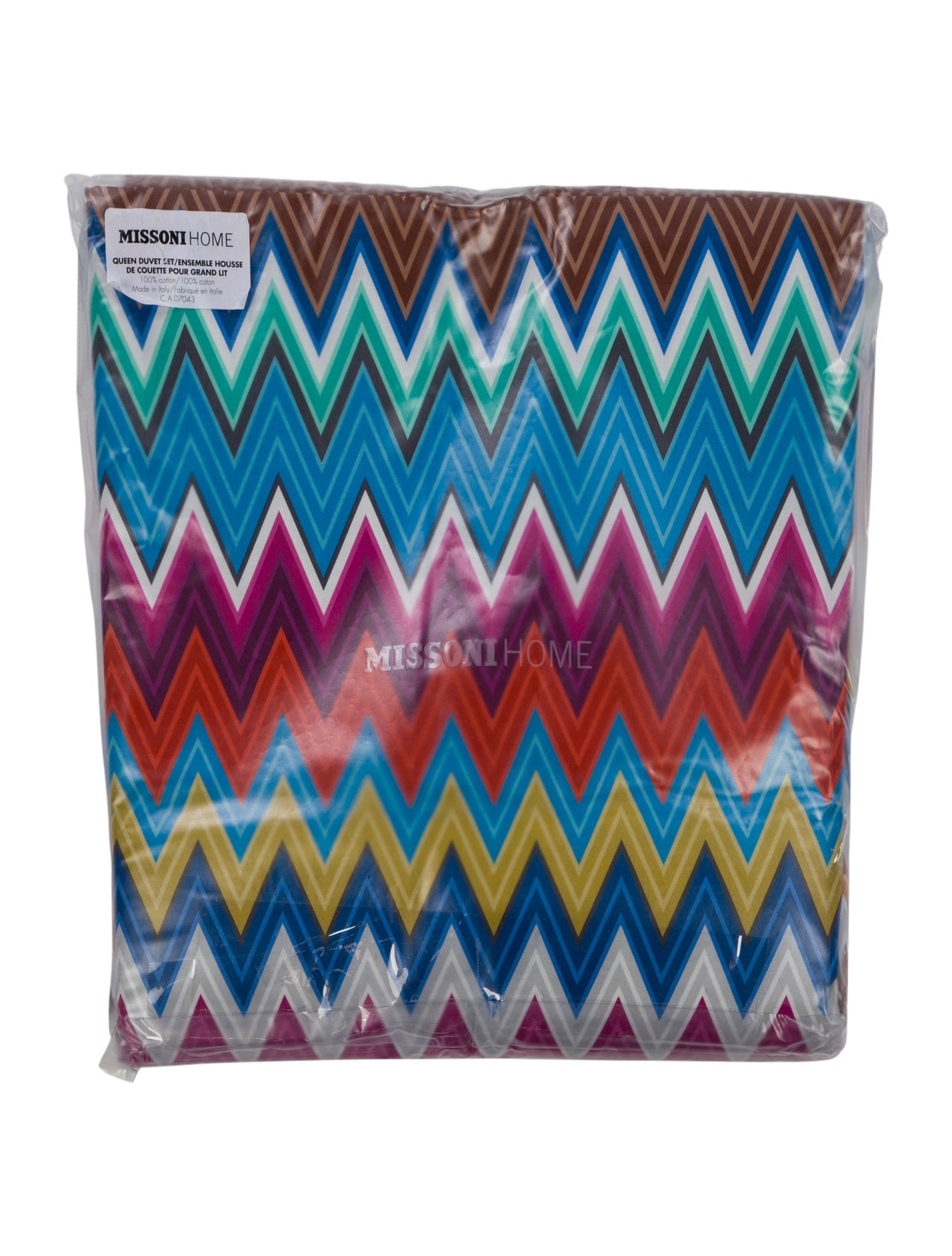 MissoniHome 3-Piece Printed Queen Size Duvet Set