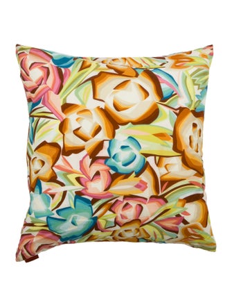 MissoniHome Floral Printed Throw Pillow