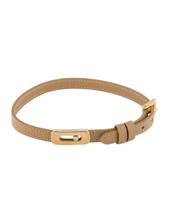 Messika 18K Diamond & Leather My Move Wrap Bracelet