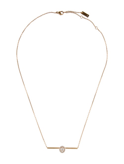 Messika 18K Diamond Glam'Azone Bar Pendant Necklace