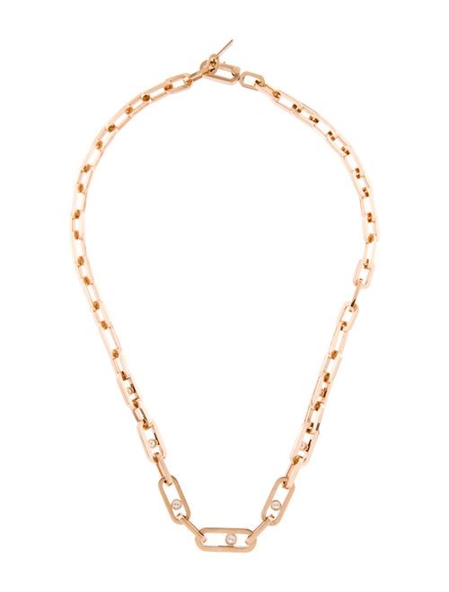 Messika 18K 1.07ctw Diamond Move Link Chain Necklace