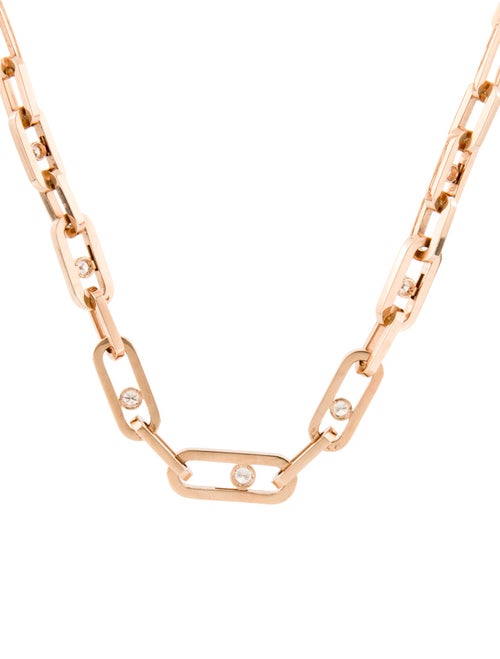 Messika 18K 1.07ctw Diamond Move Link Chain Necklace