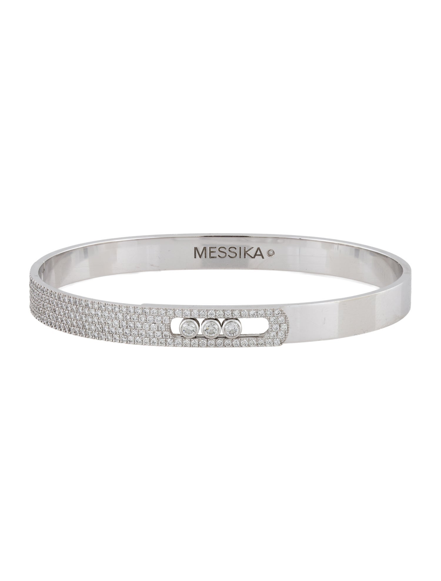 Messika 18K Diamond Pave Bangle Bracelet