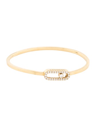 Messika 18K Diamond Move Uno Pave Flex Bangle Bracelet