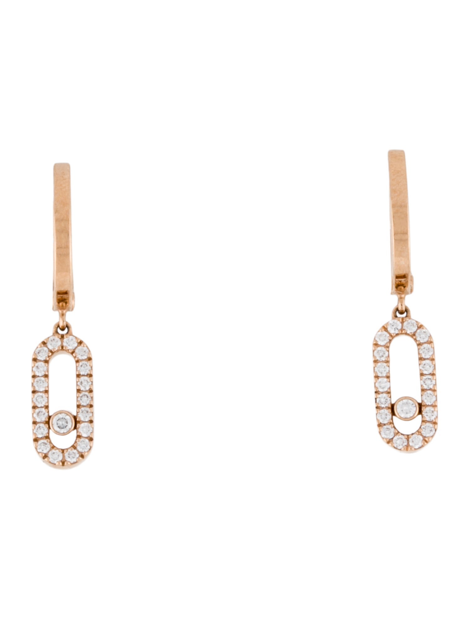 Messika 18K Diamond Move Uno Hoop Earrings