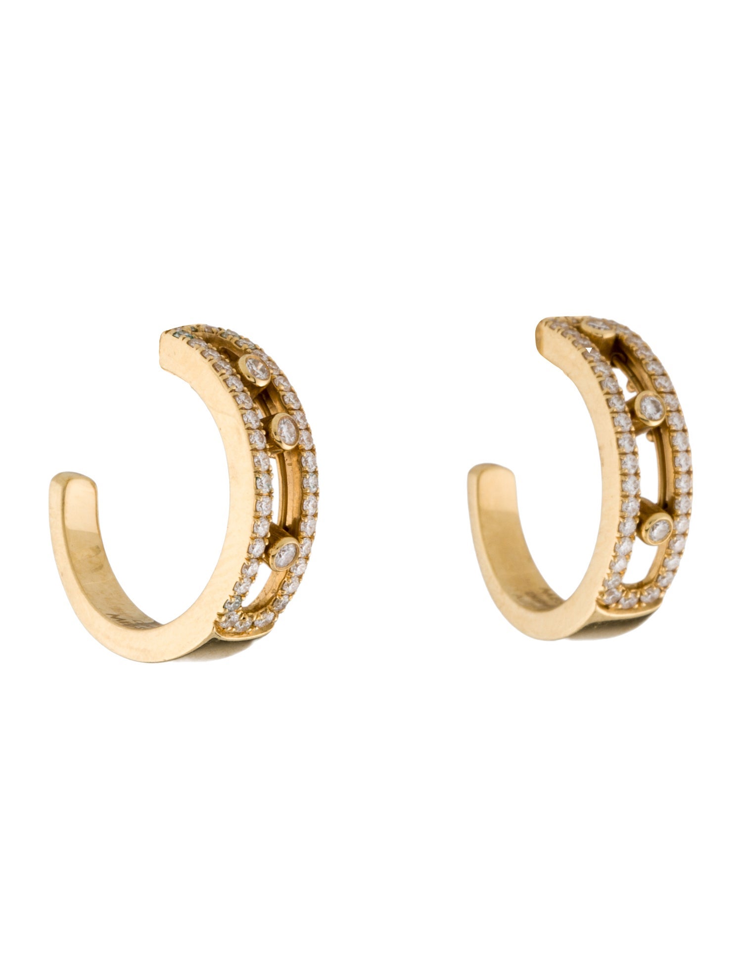 Messika 18K Diamond Move Hoop Earrings