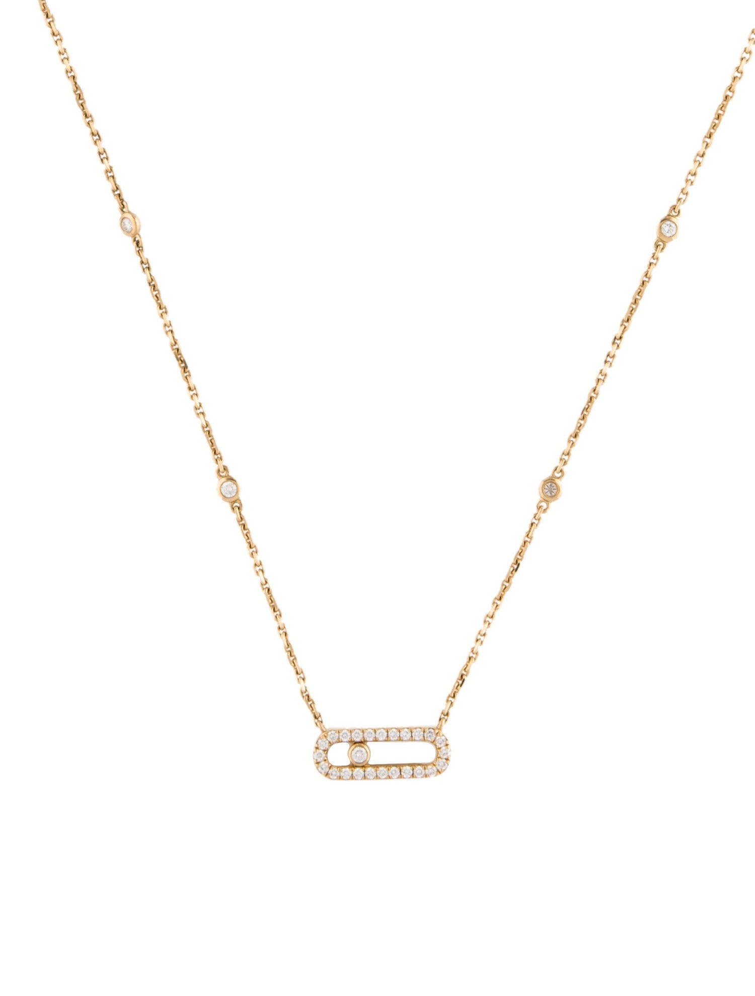 Messika 18K Diamond Move Uno Pavé Necklace