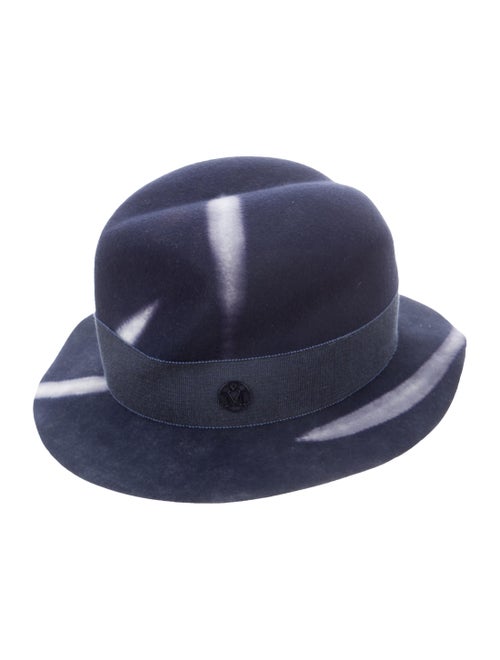 Maison Michel Yoshika Fedora Hat Navy
