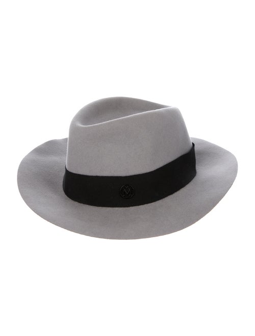 Maison Michel Wide Brim Fedora Hat w/ Tags grey