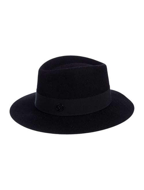 Maison Michel Wide Brim Fedora Hat w/ Tags Black