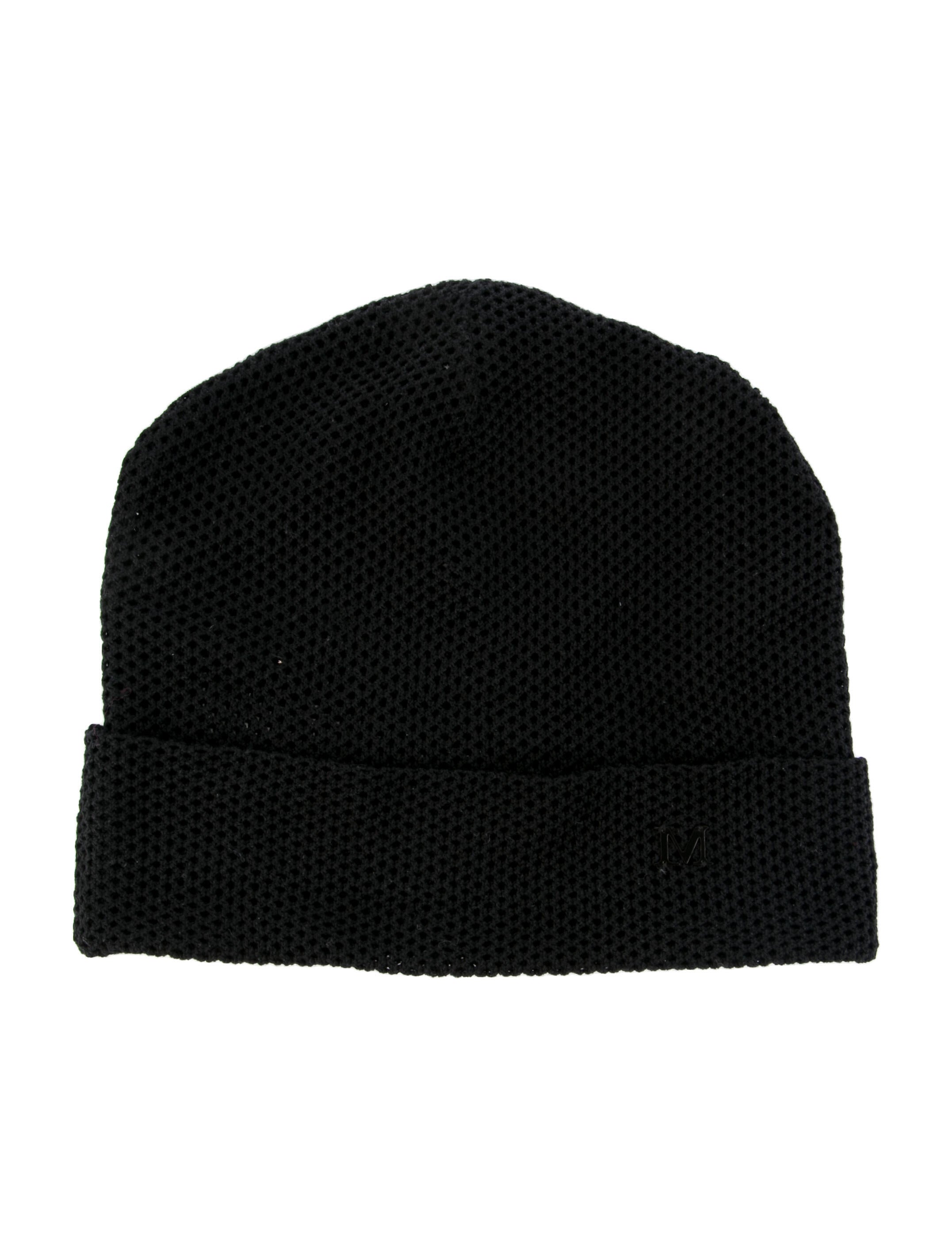 Burberry London Wool Patterned Hat Black Hats, Accessories