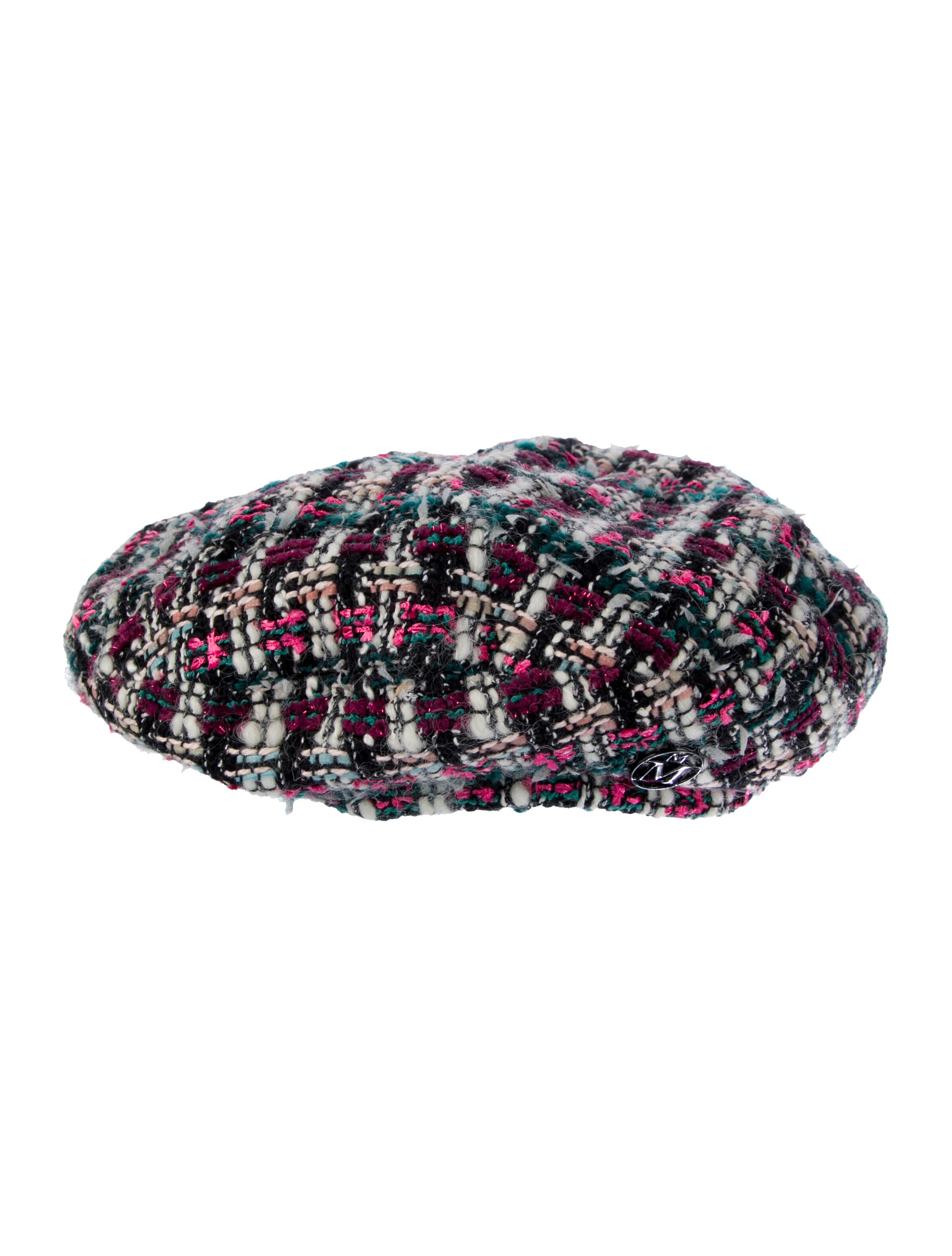 Maison Michel Green Patterned Hat