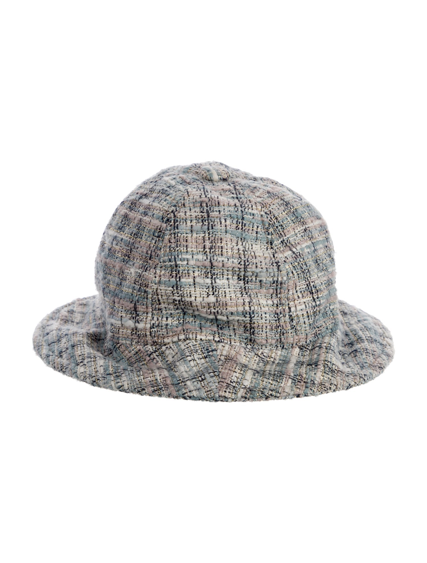 Maison Michel Tweed Patterned Bucket Hat