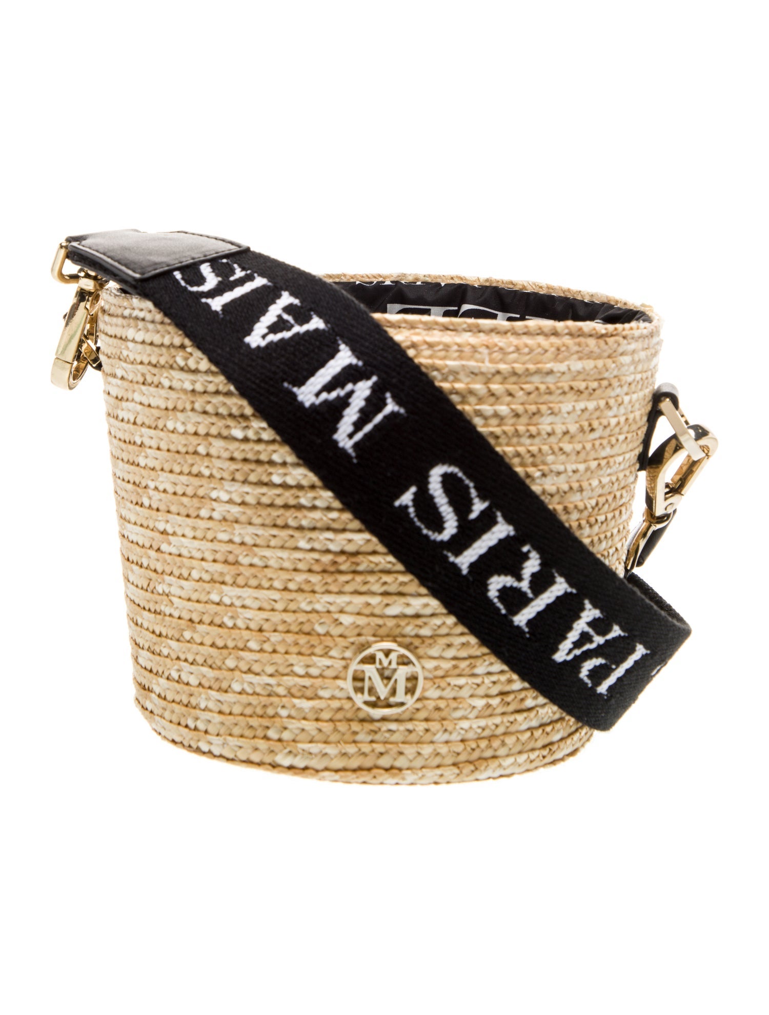 Maison Michel Raffia Messenger Bag