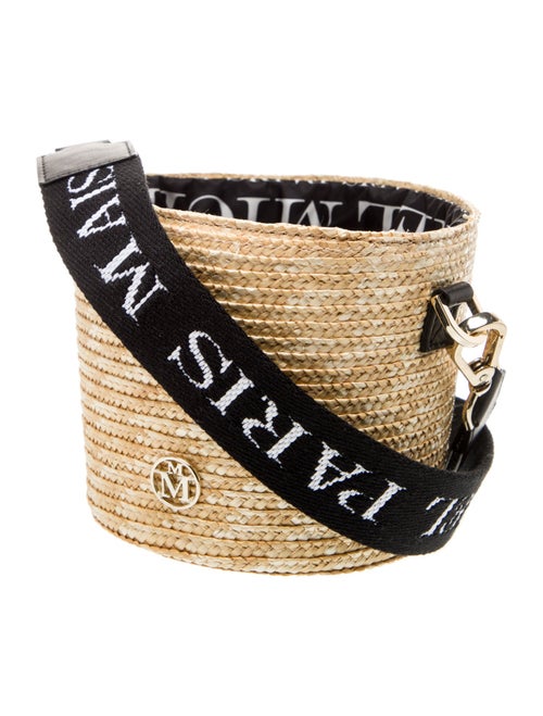 Maison Michel Raffia Messenger Bag