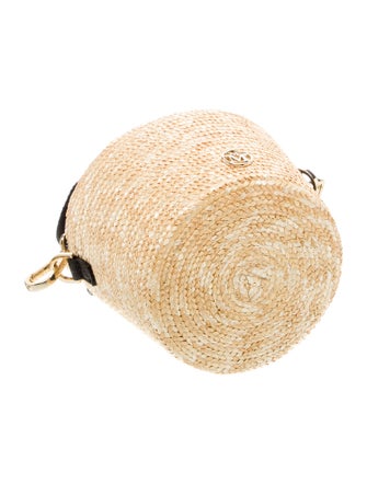 Maison Michel Raffia Messenger Bag