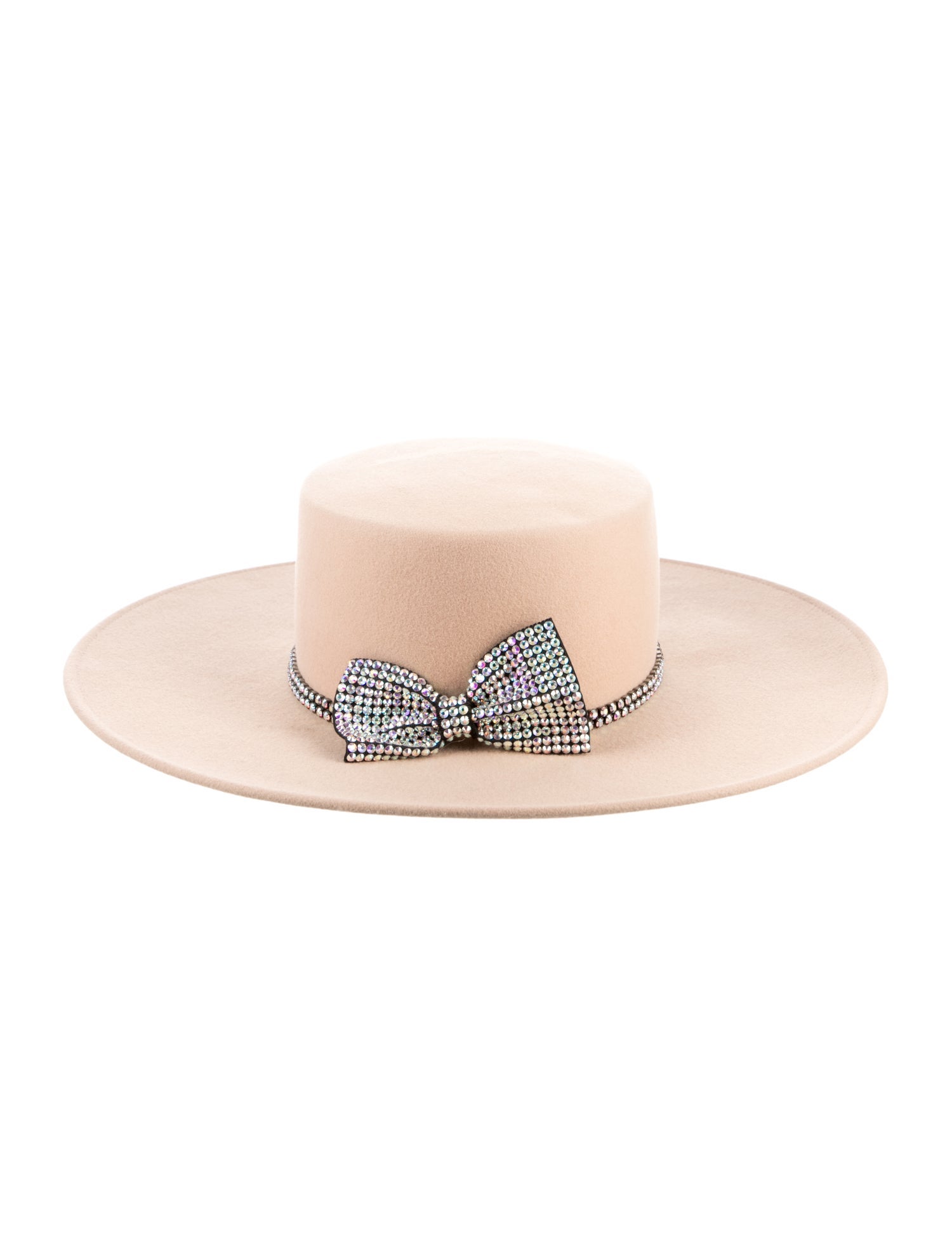 Maison Michel Wool Crystal Embellished Hat