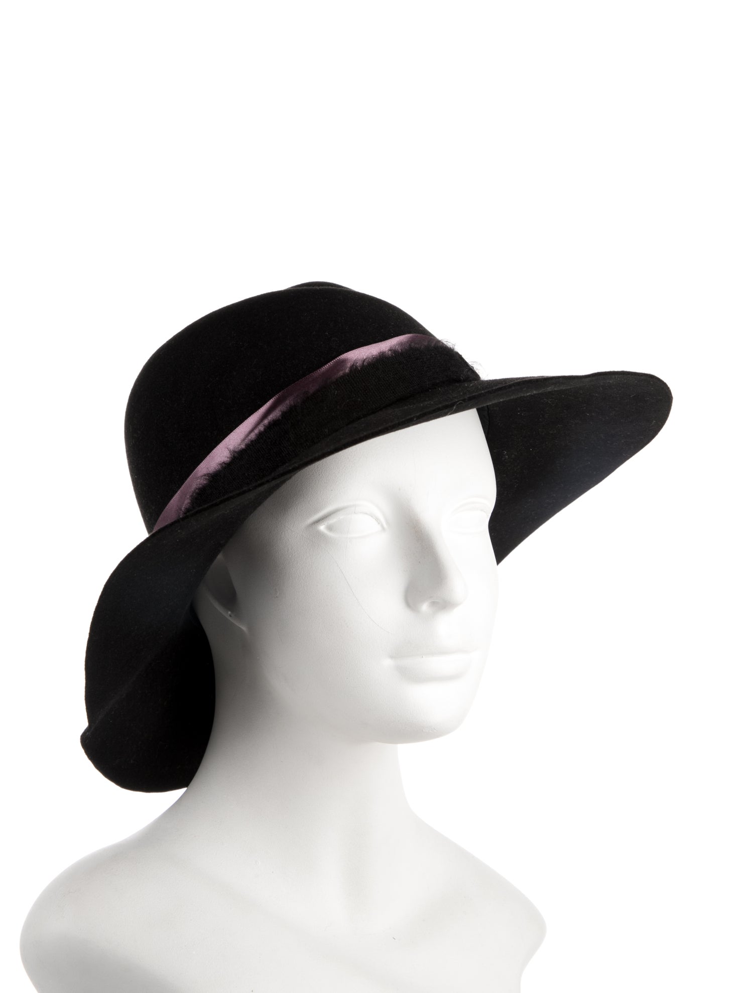 Maison Michel Felt Curled Brim Fedora Hat