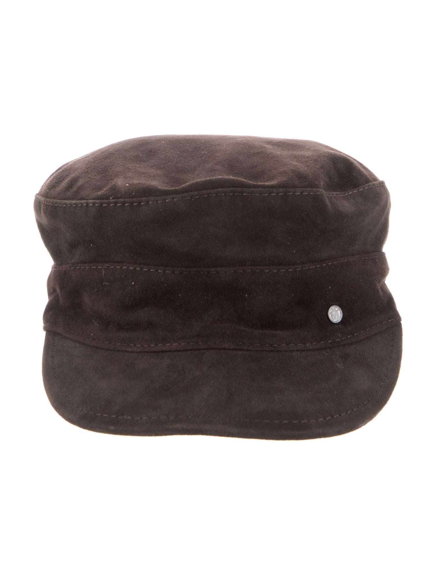Maison Michel Womens' Leather Newsboy Hat