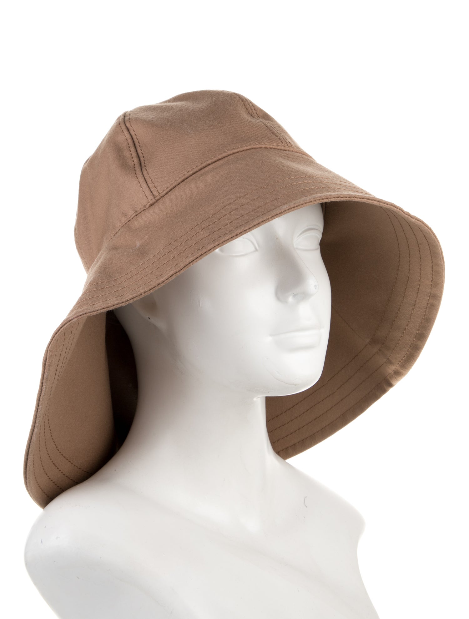 Maison Michel Brown Cotton Bucket Hat