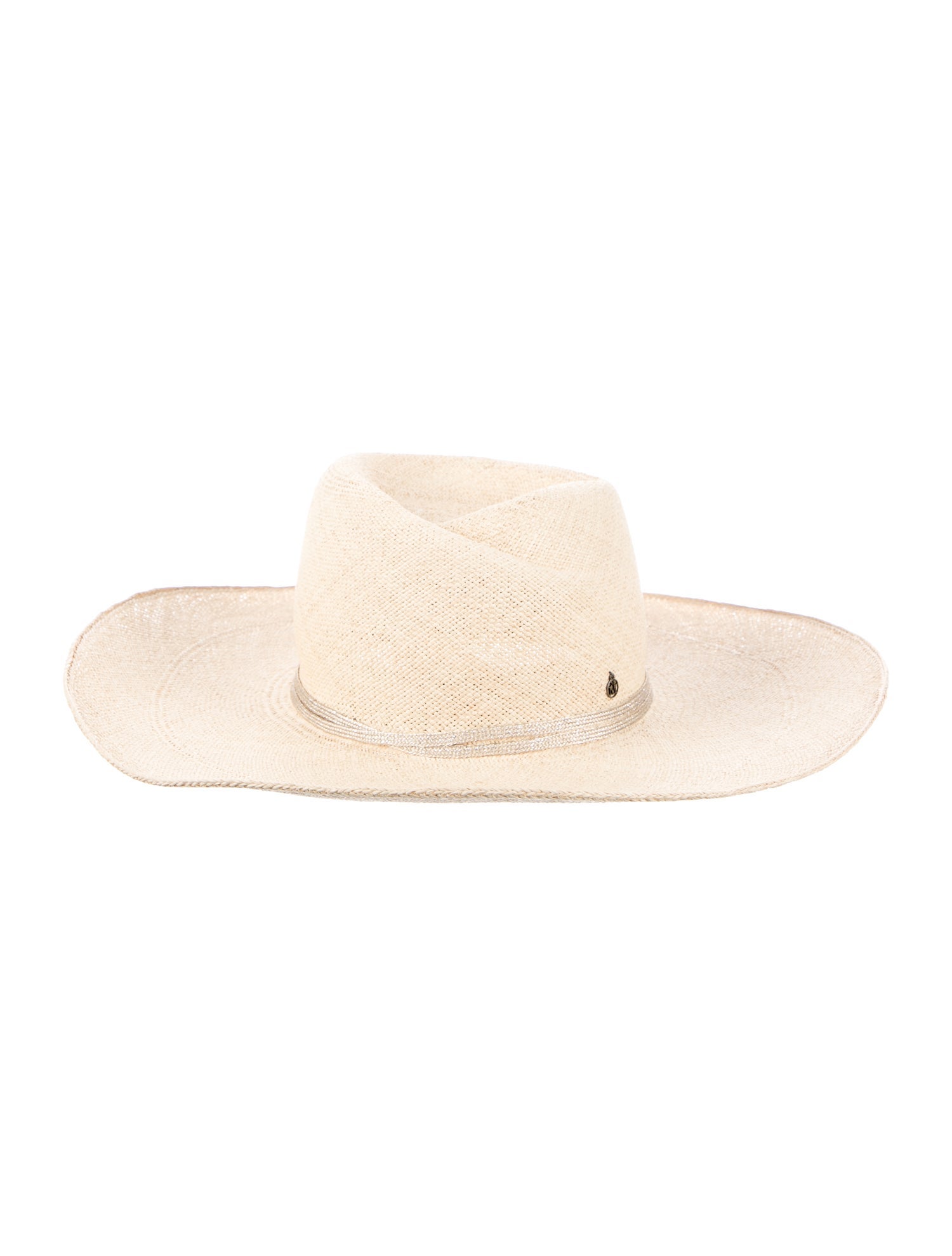 Maison Michel Virginie Straw Fedora Hat. w/Tags