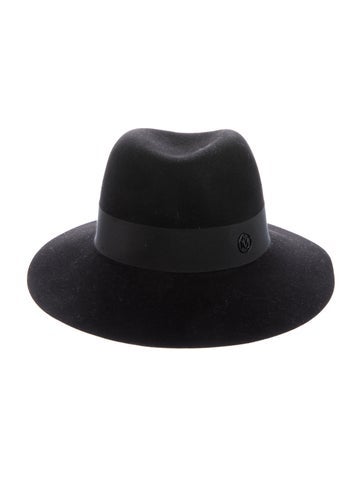 Pre-owned Maison Michel Wide Brim Hat In Black