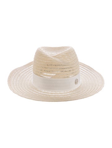 Pre-owned Maison Michel Wide Brim Hat In Neutral