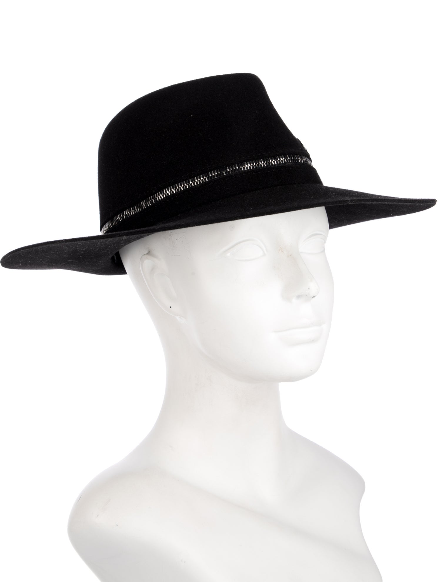 Maison Michel Stitched Wide Brim Hat