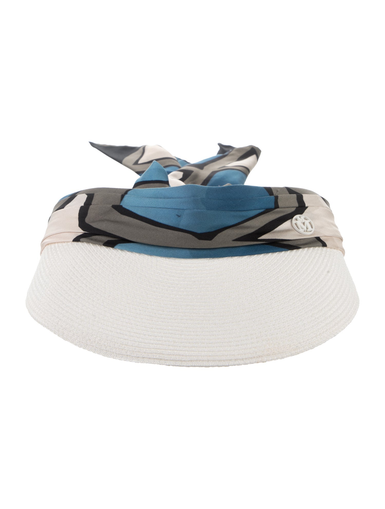 Maison Michel Printed Silk Visor
