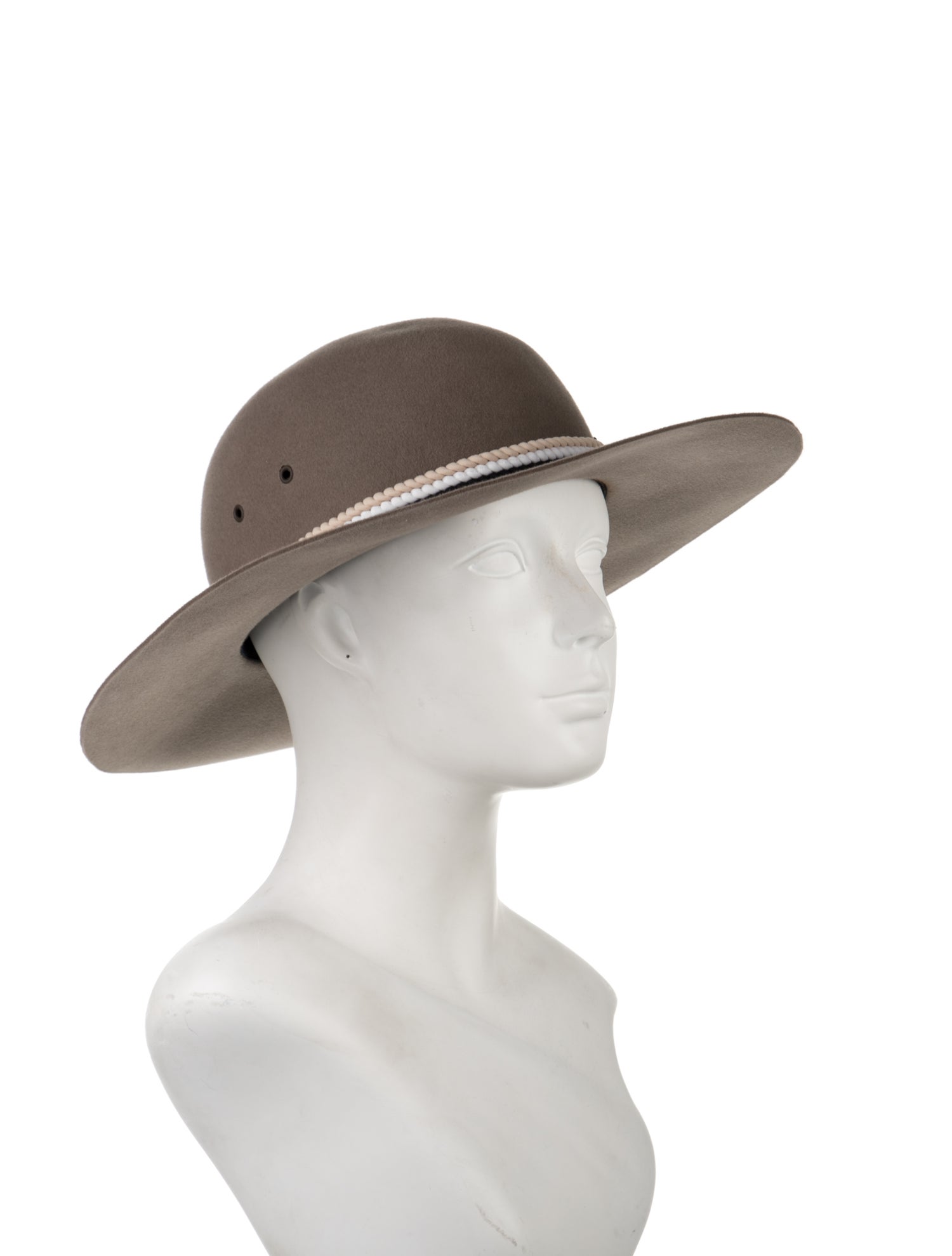 Maison Michel grey suede fedora hat