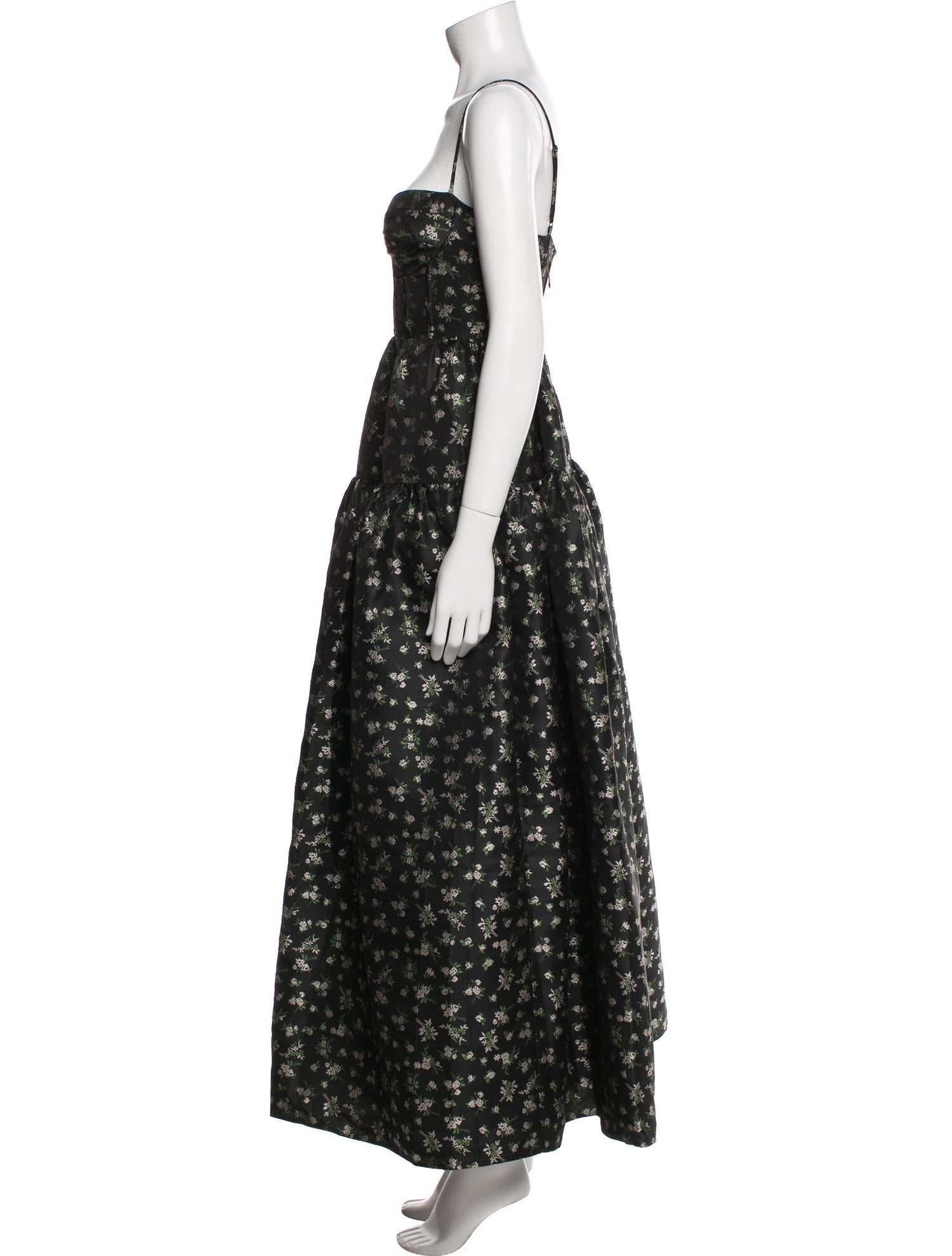 Maison Amory Floral Print Long Dress