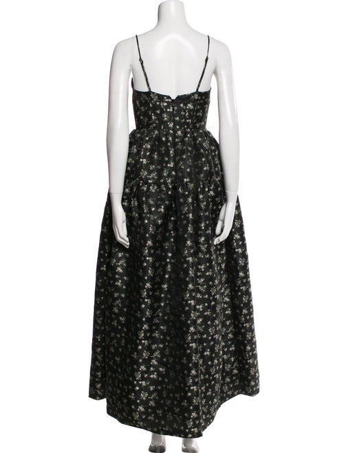 Maison Amory Floral Print Long Dress