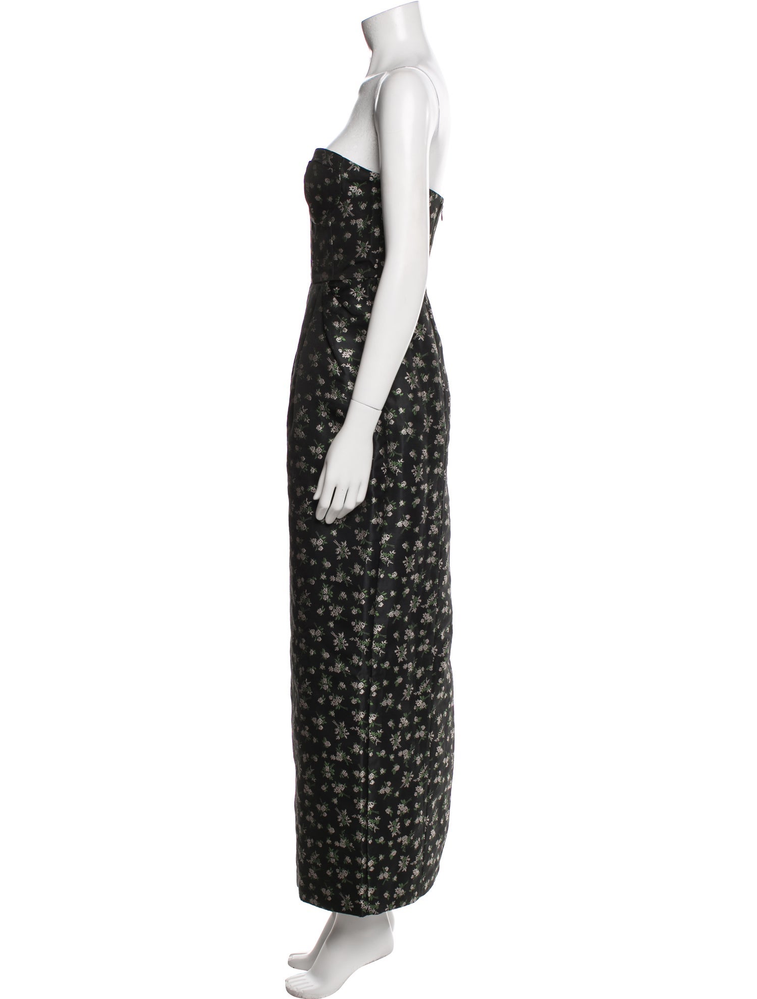 Maison Amory Floral Print Long Dress