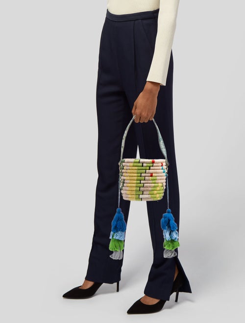 Maison Alma Raffia Top Handle Bag