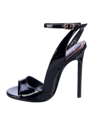 Pre-owned Maison Ernest Patent Leather Sandals In Blue