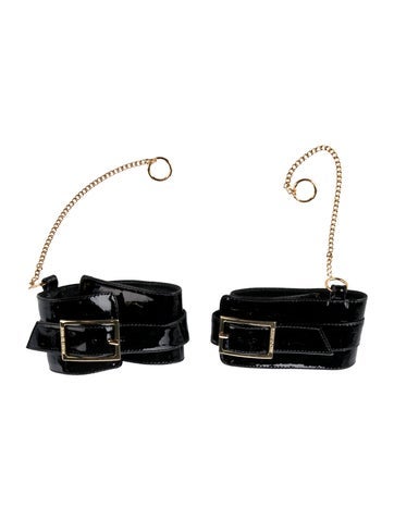 Pre-owned Maison Ernest Patent Leather Ankle Cuffs In Black
