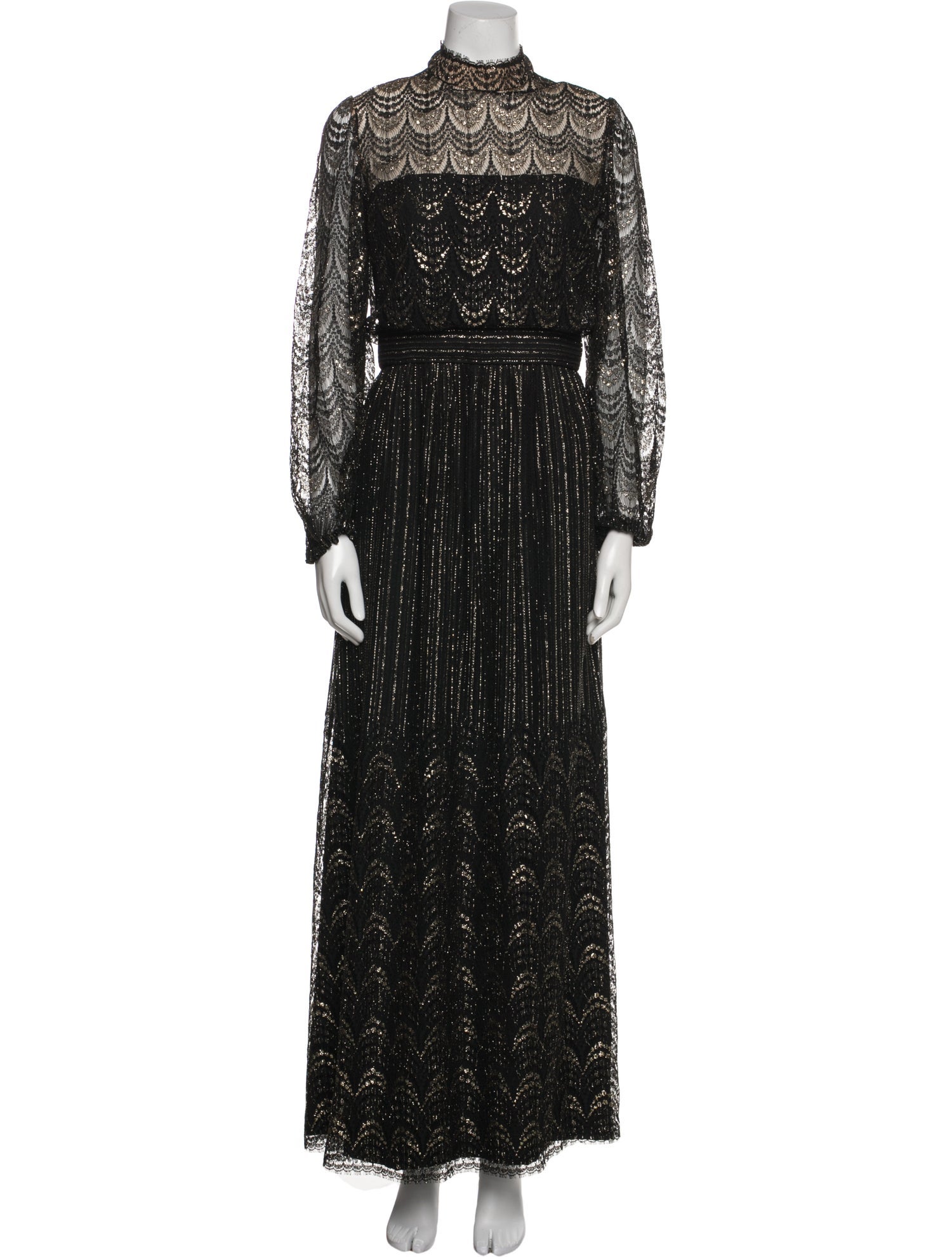 Montaldo's Lace Pattern Long Dress
