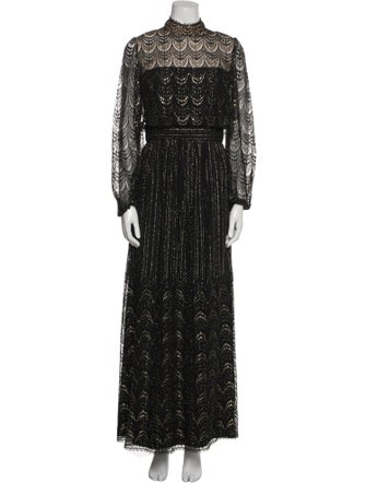 Montaldo's Lace Pattern Long Dress