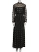Montaldo's Lace Pattern Long Dress