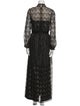 Montaldo's Lace Pattern Long Dress