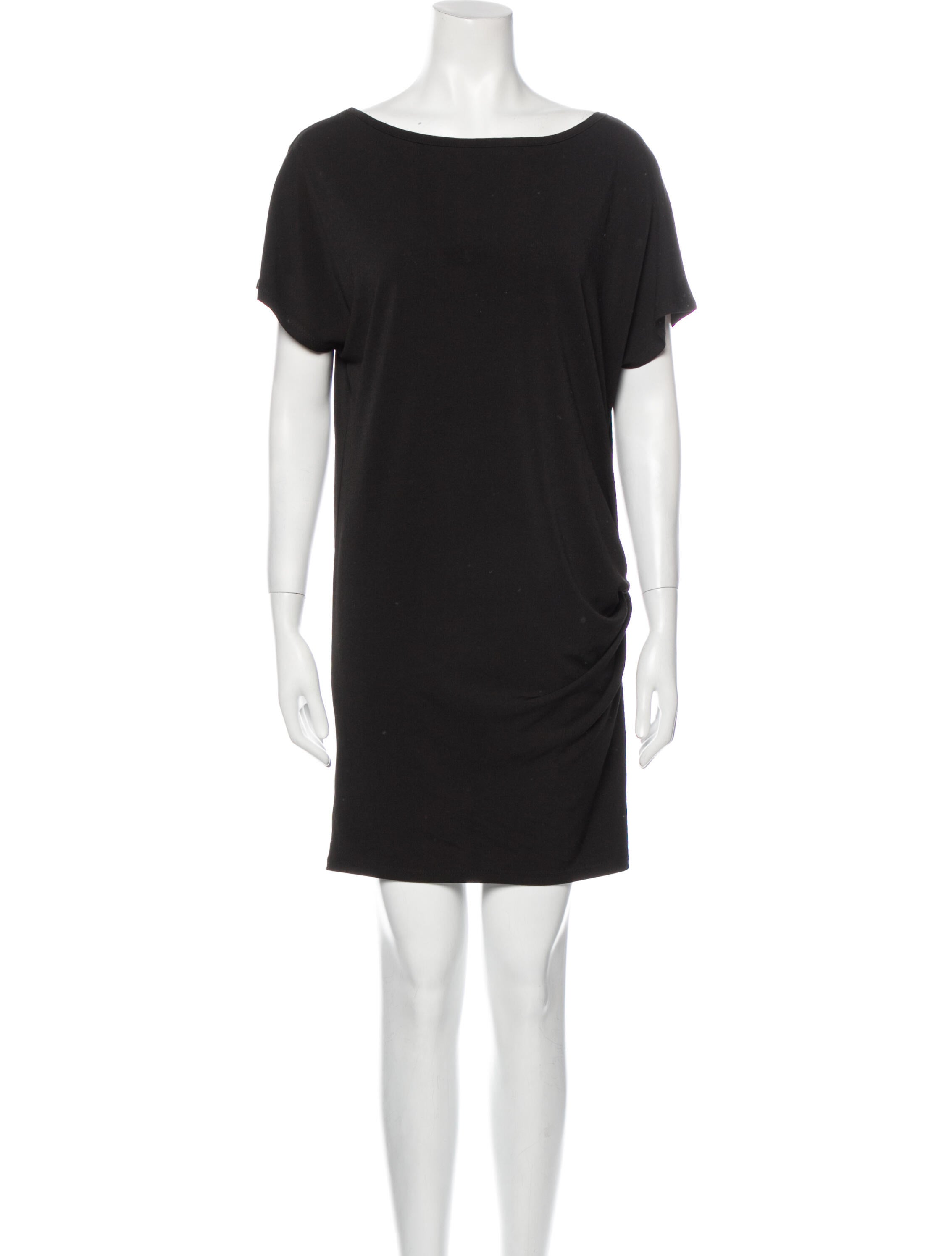Michael Spirito Bateau Neckline Mini Dress